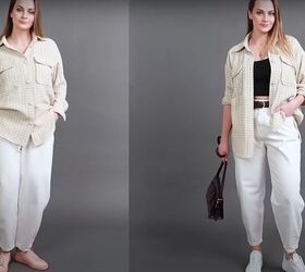 how to style white clothing to appear tall and slim