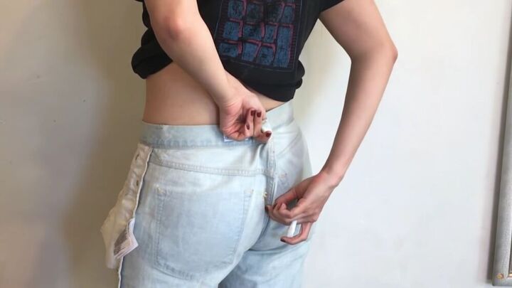 downsize jeans the easy way with this fantastic tutorial, downsize jeans waist