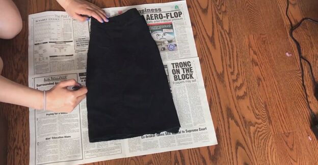 two tone diy jean skirt, Make a DIY jean skirt