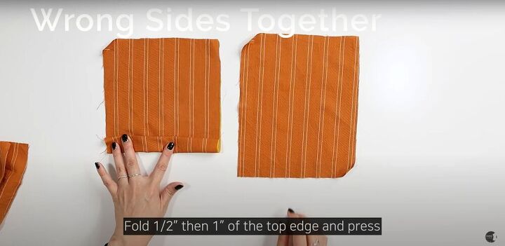 easy pomona pants sew along tutorial, Folding top edge of pocket