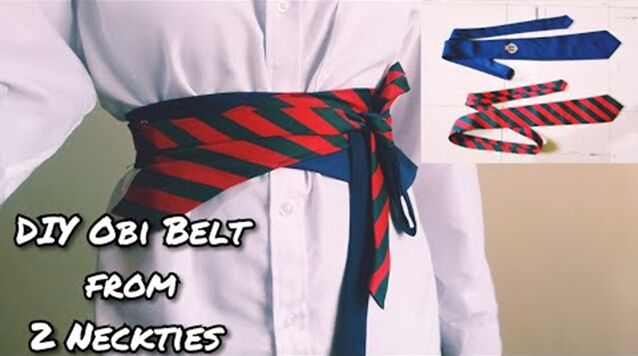 diy obi belt, Necktie obi belt tutorial
