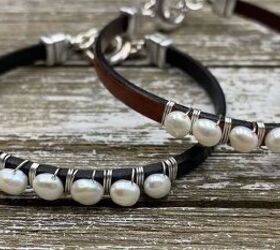 Make This Splendid Leather Bracelet With Pearls!