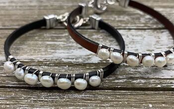 Make This Splendid Leather Bracelet With Pearls!