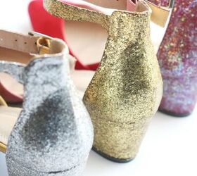 diy color blocked mega glitter heels