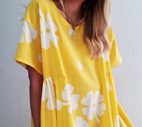 how to oversized t shirt maxi dress with gathered sides