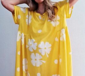 how to oversized t shirt maxi dress with gathered sides