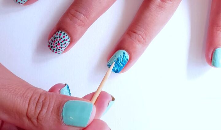 toothpick nail art for beginners, toothpick nail art