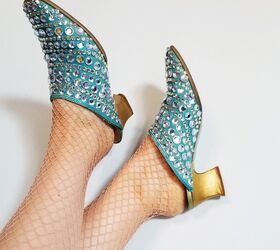 Upcycled DIY Crystal Glitter Shoes