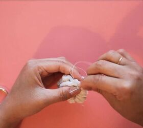 easy sewing tutorial scrunchie earrings diy, Simple DIY earrings