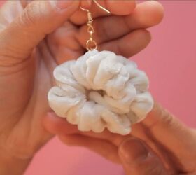 easy sewing tutorial scrunchie earrings diy, Scrunchie earrings DIY