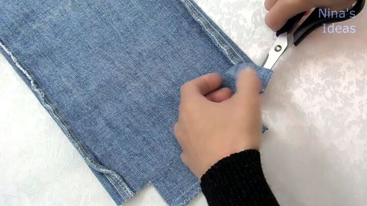 can you tell this diy denim bag was made from jeans, How to make a DIY denim bag
