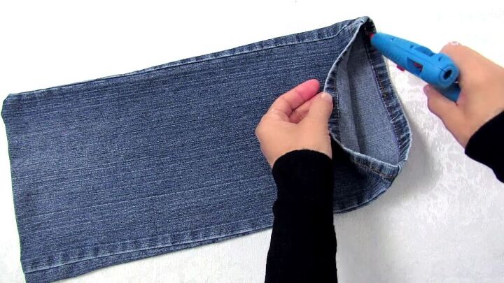 make a unique diy denim purse from your jeans, Recycled DIY denim purse