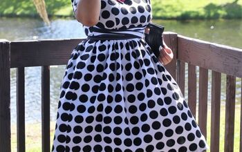 DIY Retro Polka Dot Dress Using Butterick 6318