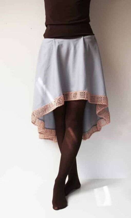 how to sew women s high low skirt lace