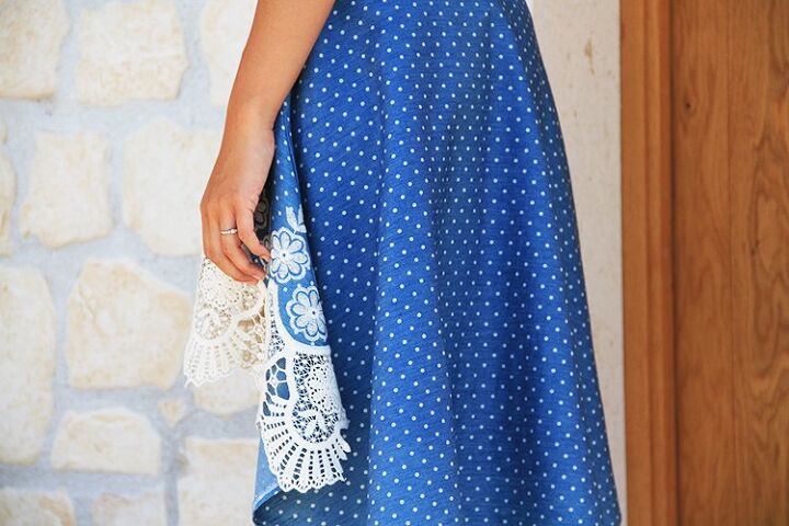 how to sew women s high low skirt lace, THE PATTERN FOR WOMEN S HIGH LOW SKIRT LACE