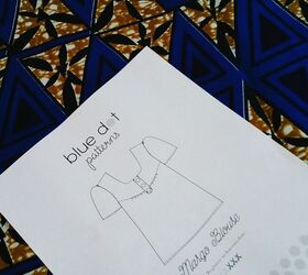 the margo blouse blue dot patterns creative sewing challenge