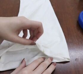 diy balloon sleeves how to make a cute balloon sleeve blouse, Folding the sleeve cuff for elastic