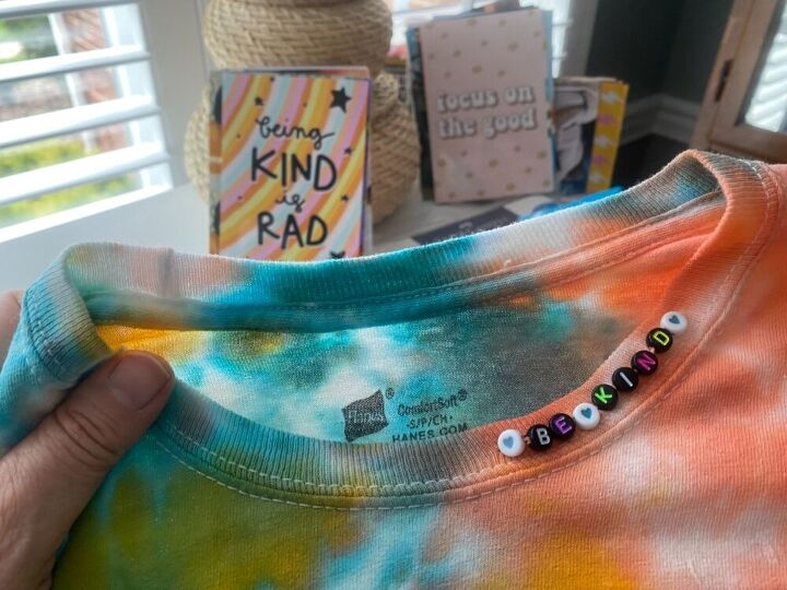 how to add something different to a t shirt with letter beads