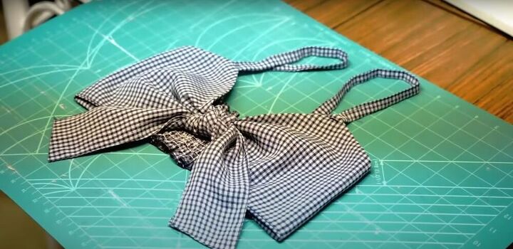 this cute diy crop top and skirt set was an enormous shirt, DIY crop top with bow