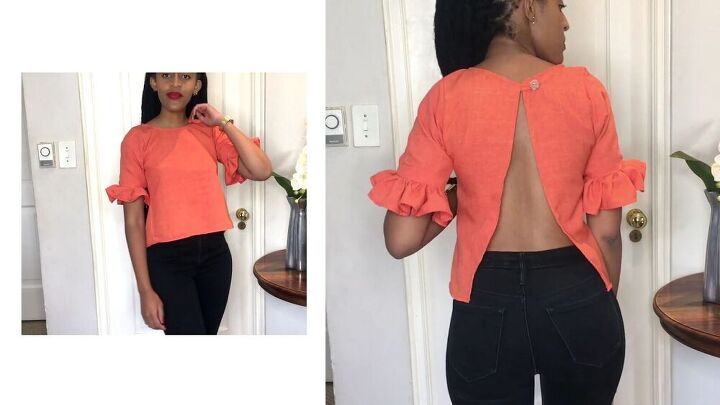 want to keep cool this summer try this diy open back top look, Open back women s top
