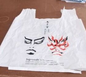 3 easy diy tote bag designs that are cute really practical, Using a plastic bag to make the tote pattern