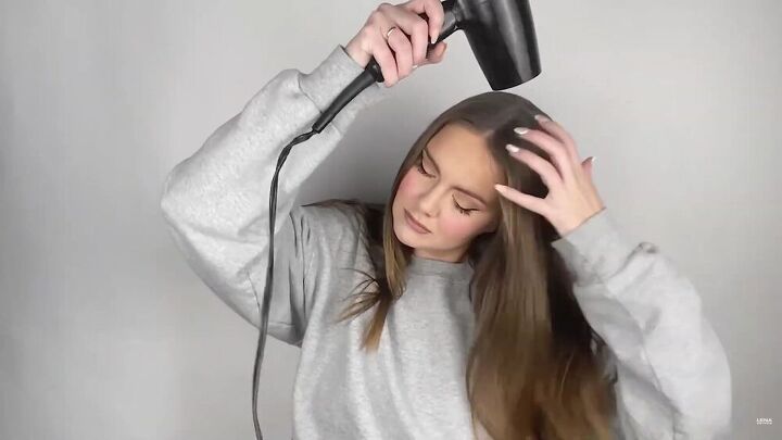 hair hack how to add volume to hair yes even really fine hair, Drying hair with a hairdryer