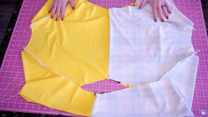 how to make a cropped rash guard with long sleeves, DIY reversible cropped rash guard