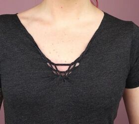 2 Easy T Shirt Neckline Cutting Ideas To Make Intricate V Necks Upstyle   Shirt Neckline Cutting Ideas 