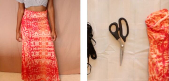 DIY High Slit Maxi Skirt + Tube Top (No Sewing) | Upstyle DIY High Slit Maxi Skirt + Tube Top (No Sewing) | Upstyle