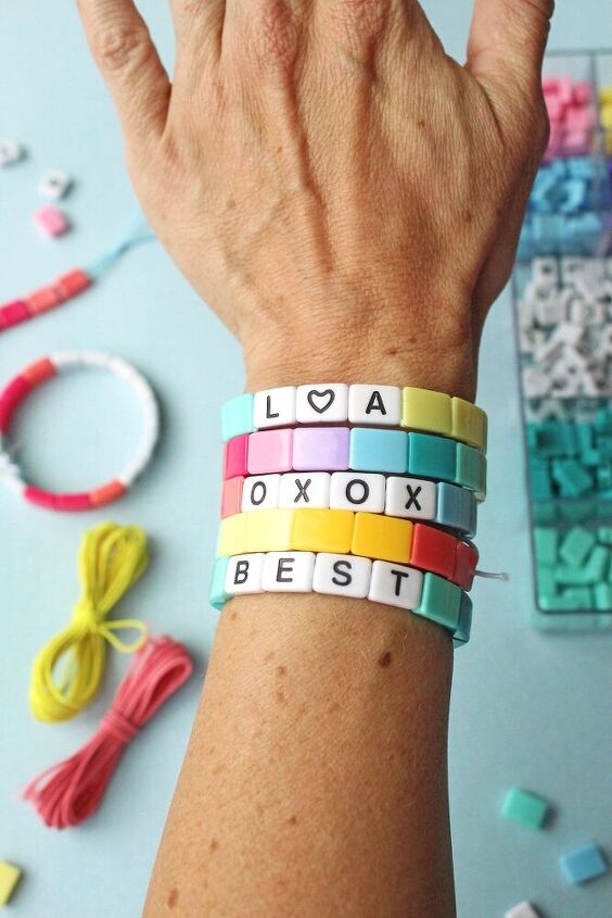 diy tile bead bracelets