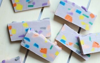 DIY Oatmeal and Essential Oils Terrazzo Soap