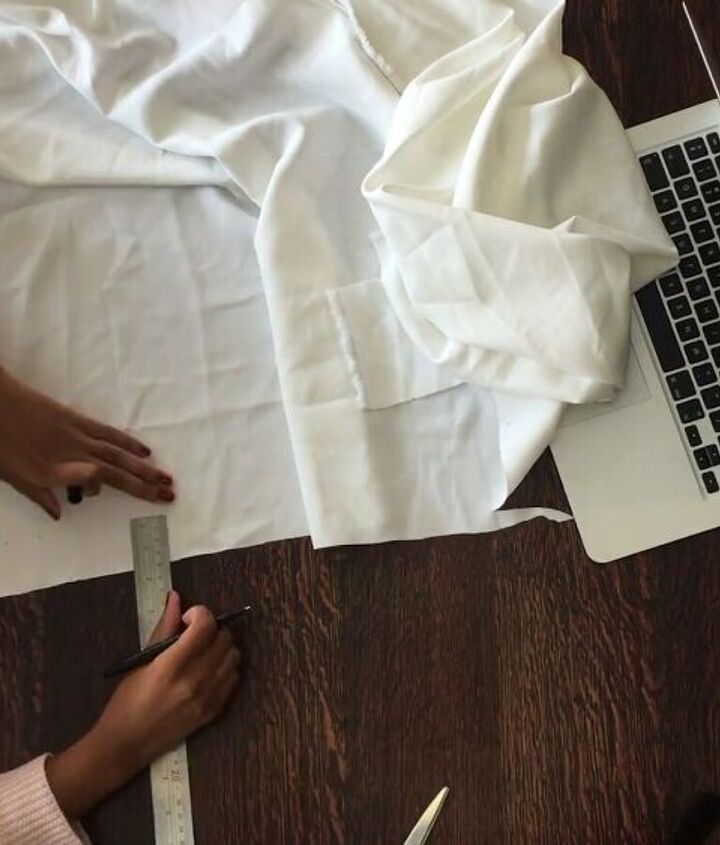 this easy summer ruffle top tutorial is perfect for sewing beginners, Making the straps for the ruffle top