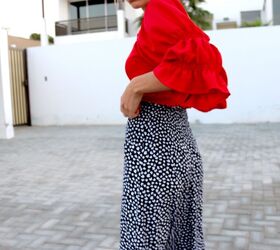 How To: Easy Midi Skirt With Front Slit & Shirred Waist