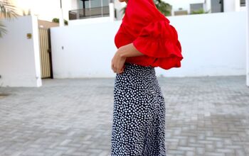 How To: Easy Midi Skirt With Front Slit & Shirred Waist
