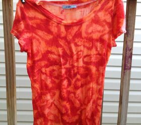 ice dye an orange t shirt for halloween