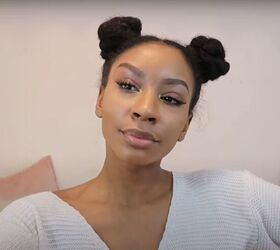 4 really quick easy natural hairstyles plus 1 that s extra, Twisty buns are quick style for natural hair