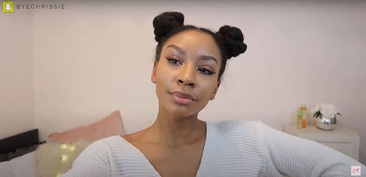 4 really quick easy natural hairstyles plus 1 that s extra, Twisty buns are quick style for natural hair