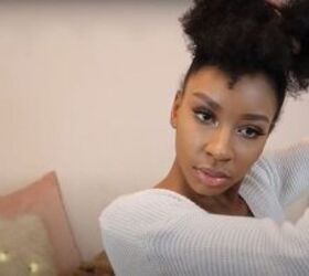 4 really quick easy natural hairstyles plus 1 that s extra, Detangle hair for the top knot