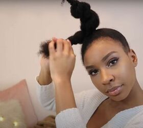 4 really quick easy natural hairstyles plus 1 that s extra, Twist hair in two sections