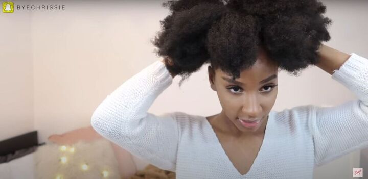 4 really quick easy natural hairstyles plus 1 that s extra, Slide the headband to the back