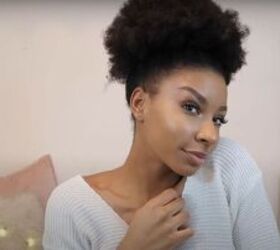 4 really quick easy natural hairstyles plus 1 that s extra, The faux poof is easy quick and simple