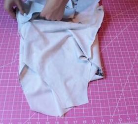 how to make a diy swimsuit cute bow tie one piece edition, Sewing the swimsuit lining and elastic