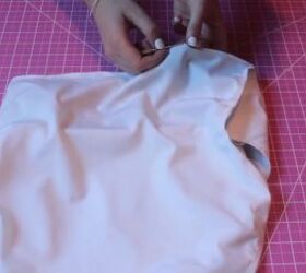 how to make a diy swimsuit cute bow tie one piece edition, Attaching the straps to the swimsuit back