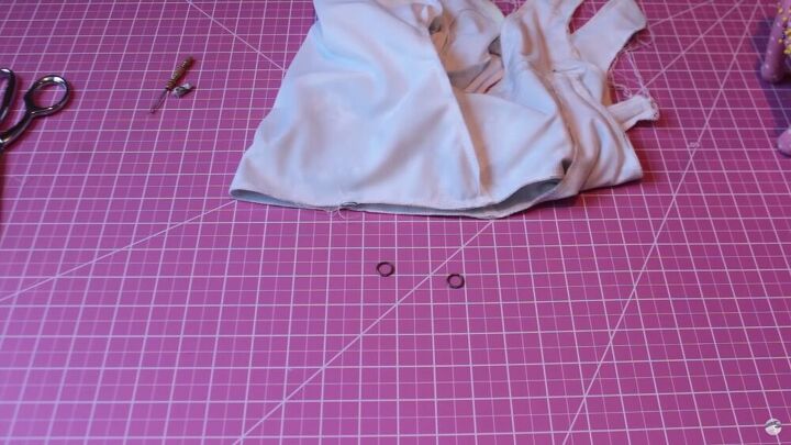 how to make a diy swimsuit cute bow tie one piece edition, Adding strap adjusters