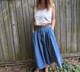 Styling a Vintage Denim Skirt Three Ways | Upstyle