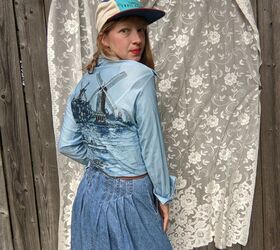 styling a vintage denim skirt three ways