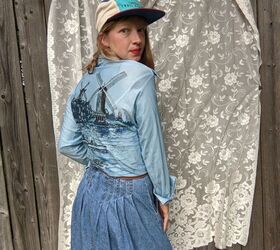 vintage style denim skirt
