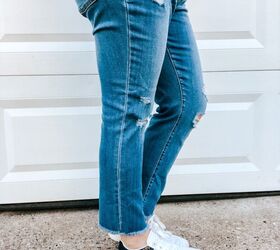 sharing a fun casual and trendy look on a budget, Target jeans and Guess sneakers