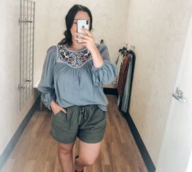 ways to style olive linen shorts