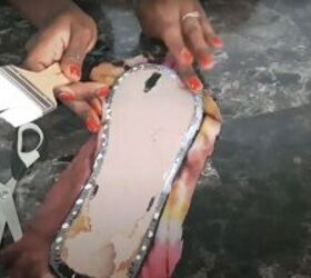 how to easily make sandals from old flip flops contact cement, DIY sandals